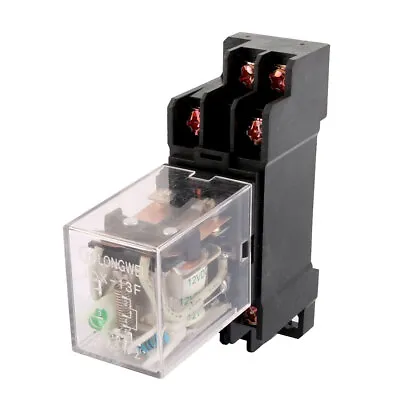 DC12V Coil General Purpose Relay 8 Terminal 10A AC240V DC28V W Socket • £6.29