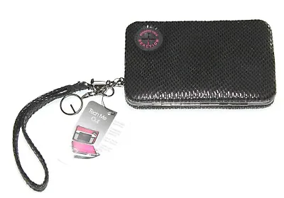 NEW Kenneth Cole Reaction Black Wristlet Clutch Faux Snake Wallet Retail $48 • £19.29