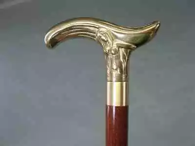 Handle Walking Stick Victorian Brass Cane Wooden Vintage Style Antique Gift Head • $36.09