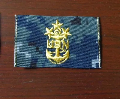 Navy Patch Mcpon Rank Patch Master Chief Petty Officer Of The Navy Nwu Blue • $9