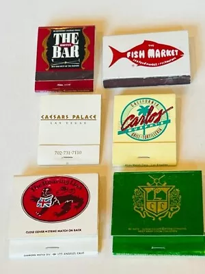 Match Holder Matchbook Vtg Advertising LOT Bar Carlos Roaring Lion Lakewood M13 • $15.91