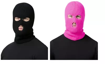 NEW Balaclava Ski Mask Black Or Pink Halloween Fancy Dress Accessories • £9.99