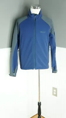 Marmot Men's Gravity Soft Shell Jacket Fleece Lined Full Zip Stretch Blue Size M • $39.99