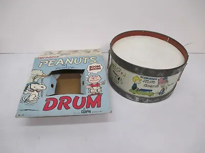 Vtg Chein USA Peanuts Snoopy Marching Band Drum Toy Instrument #129 W/ Box • $49.95