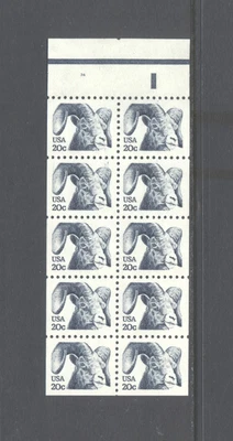 $0.99 • Buy SCOTT#1949a, 20c BIGHORN SHEEP TYPE II, PLT#34 BLOCK TAGGED. NH.