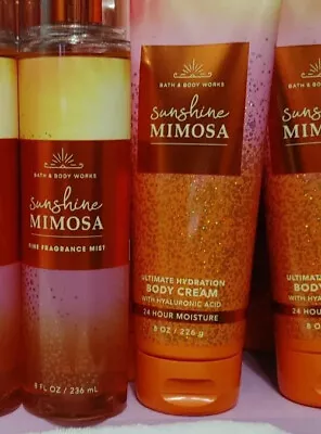 BBW SET Sunshine Mimosa 1 Fine Fragrance Mist AND 1 Body Cream • $24