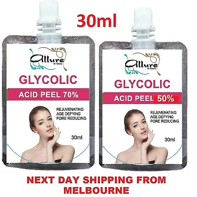 $24.95 • Buy Glycolic Acid Chemical Face Peel Acne Scars Wrinkles Anti-Aging 50%,70% Medical