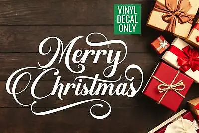 Merry Christmas Vinyl Decal For Signs Ornaments Walls Doors Glass Metal Wo • $6