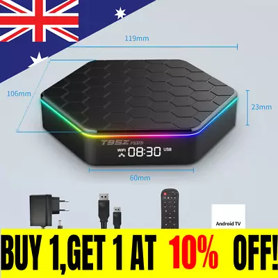 Upgraded T95Z Plus Smart Android 12.0 TV Box Quad Core 6K HD Stream Player. • £38.21