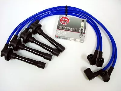 Honda Del Sol D16 Spark .wires Ngk V-power Plugs Blue • $46.88