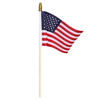 1PCS Small American Flags 4x6 Inch US Flag Mini Flag Hand Held Stick Flag USA • $6.99