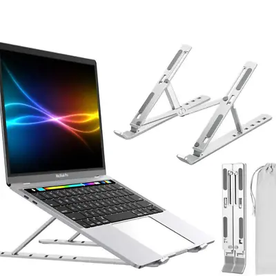 Portable Adjustable Laptop Stand Ergonomic Foldable Desktop Tripod Tray Holder • $6.99