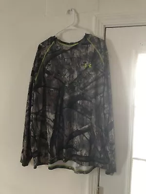 Under Armour 2XL Heatgear Scent Control Mossy Oak Tree Stand Long Sleeve Shirt • $18