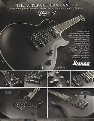 Ibanez Prestige Uppercut Series ARZ6UC Guitar Advertisement 8 X 11 Ad Print • $3.96