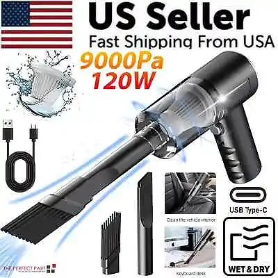 120W Cordless Handheld Car Home Vacuum Cleaner Small Mini Portable Wireless HEPA • $13.99