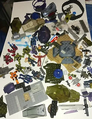 Mega Bloks Halo Mega Mixed Lot Of 88 Plus Pieces Includes 15 Action Figures  • $42.79