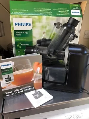 Philips Black Masticating Juicer With Viva Technology Used In Good Condition • £68