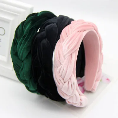 Women's High-grade Velvet Braided Headband Hairband Hair Band Hoop Accessories • $5.46