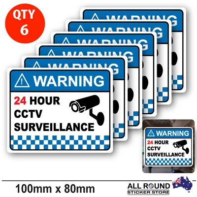 6-x-CCTV-Warning-Security-Stickers-Waterproof-Security-Sign-Window-glass   • $5.95