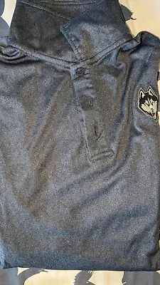 UCONN Huskies Shirt Men's Navy Blue Short Sleeve Golf Polo LOGO • $20