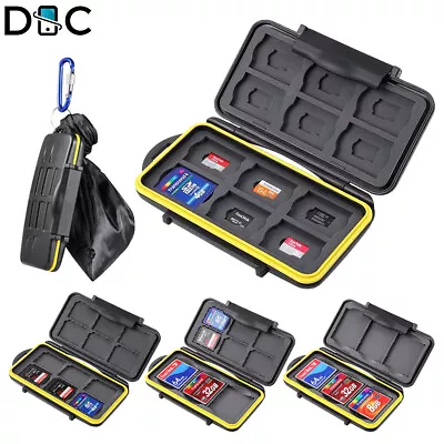 Memory Card Case Holder Storage For SD Micro SD CF TF Cards Water Resistant  • $10.95