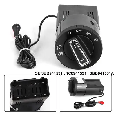 Auto Headlight Switch Chrome W/ Light Sensor Module For VW 3BD9415311C0941531 • $32.65