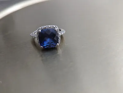 Modern & Gorgeous :: Miadora Sterling Silver Created Sapphire Ring Size 4.5 • $40