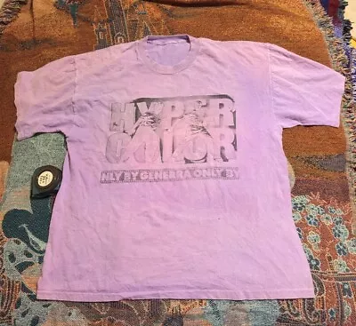 Generra Hypercolor Vtg T Shirt 80s 90s XL Works Metamorphic Color Single Stitch • $49.88