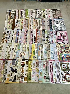 100 Mix A4 Hunkydory / Kanban Topper Die Cut Sheets For Card Making New Job Lot • £26