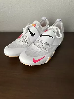 Nike Zoom Pole Vault Elite 3 Track Spikes Wrench Pink White AA1204-101 Size 10 • $69.99