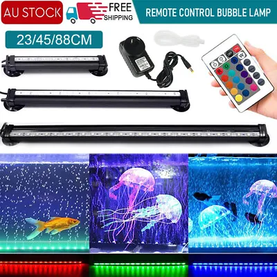 $18.85 • Buy LED Aquarium Lights Submersible Air Bubble RGB Light For Fish Tank Underwater