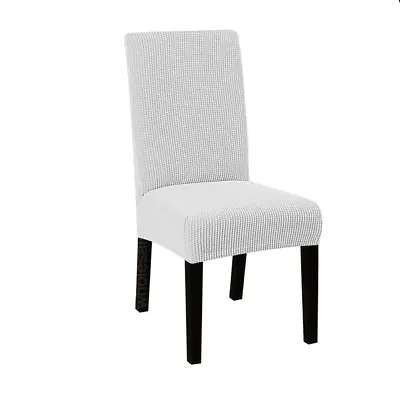 $24.95 • Buy 2-8PCS Velvet Dining Room Chair Seat Covers Stretch Kitchen Chairs Slipcover 