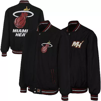 Authentic Miami Heat NBA Black Reversible Wool Jacket-Brand New With Tags • $99.95