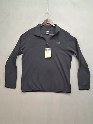 North Face Men’s Large Fleece 1/4 Zip Pullover Large NWT Black • $32.99