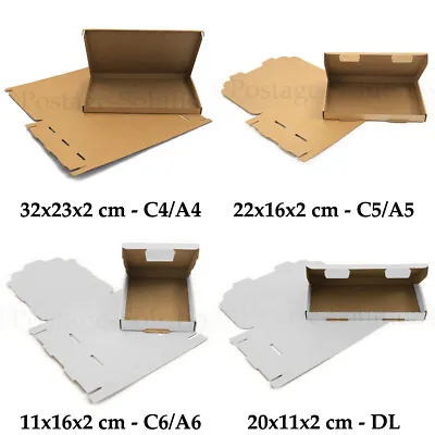 100 Royal Mail PIP CHEAPEST Large Letter Box Cardboard Postal Post Mailing C4 C5 • £14.49