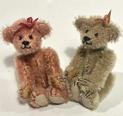 2 Little Gem  No No  Teddy Bears Miniature Mohair • $40