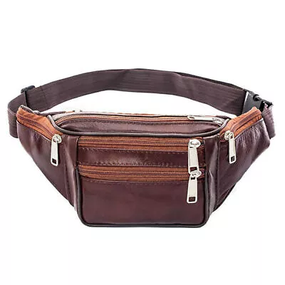 - Mens Bum Bag Leather Fanny Pack Festival Travel Money Pouch Waist Belt Wallet↑ • £7.63