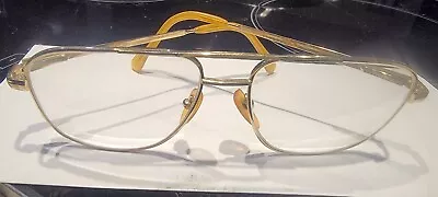 Vintage NIKON  Aviator Gold  DURA TITAN  45-0001 RARE Eyeglasses • $50