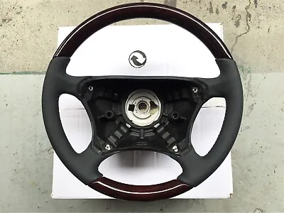 98-06 For Mercedes W220 W215 S CL Class Steering Wheel Walnut Wood Black Leather • $999