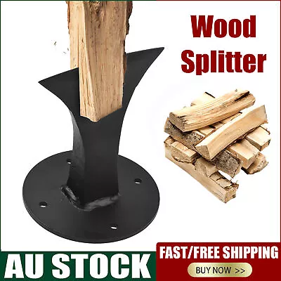 Wood Splitter Wedge Fireplace Firewood Kindling Splitter Manual Log Cutter Tools • $32.99