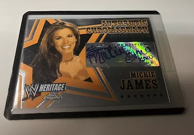 2006 Topps Heritage Wwe Chrome Mickie James Autograph Card • $25