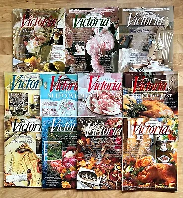 VICTORIA Magazine Lot Of 11 Issues 1990-2000 Romantic Elegant Style • $48.88