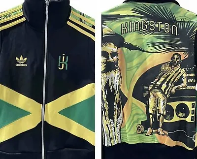 🔥Adidas Originals Kingston Jamaica Rasta Track Top Jacket Vintage Uk 8 🔥 • £139