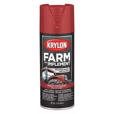 Krylon K01939008 Spray Paint Massey Ferguson Red High-Gloss 12 Oz • $10.45
