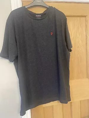 Bnwt Men's Farah Dark Grey Marl Crew Neck T-shirt - Size Xlarge • £7