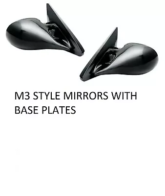 Black Manual Mirrors For Bmw E36 Coupe & Convertible M3 Style Ms • $85.27