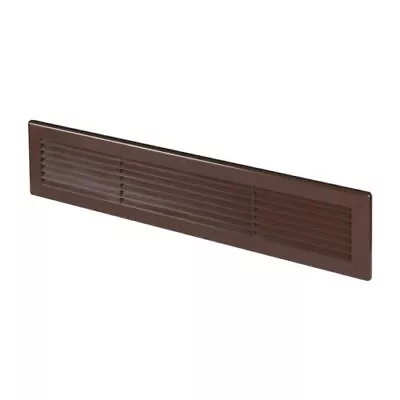 Brown Air Vent Grille 110mm X 460mm Fly Screen Ventilation Cover Grid TRU26BR • £5.69