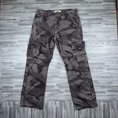 Wrangler Cargo Camo Pants Men’s Size 34 X 32 Straight Cotton 70BRWGL • $15