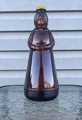 Vintage 11   Mrs. Butterworth's Syrup Brown Amber Glass Bottle • $15