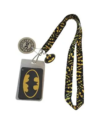 $6.99 • Buy Batman Shield Logo Lanyard ID Holder With Charm